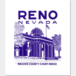 1940's Court House, Reno Nevada Posters and Art